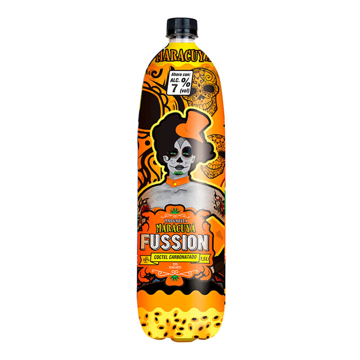 Coctel Carbonatado Sabor A Maracuya Margarita Fussion Pet 1.5 lt
