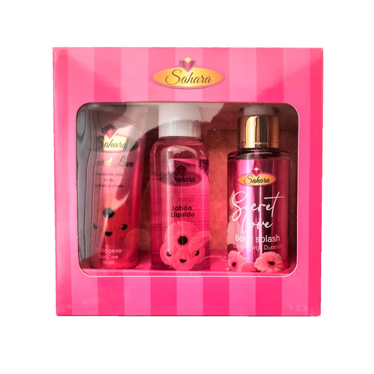 Jabón + Crema+ Splash Secret Love Sahara Pack