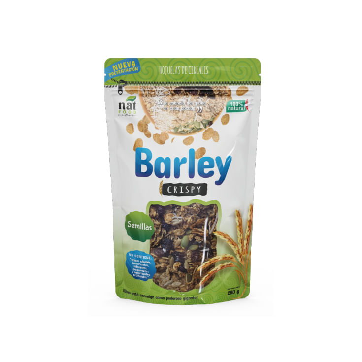 Hojuelas Barley Crispy De Trigo Cebada Con Semillas Arándanos & Amaranto 280 Gr