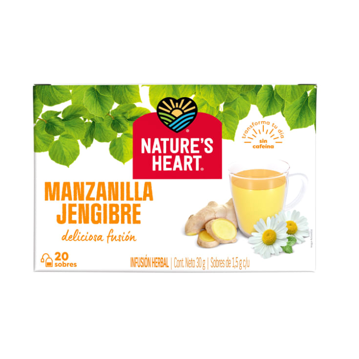 Te Manzanilla & Jengibre Nature´S Heart 30 Gr