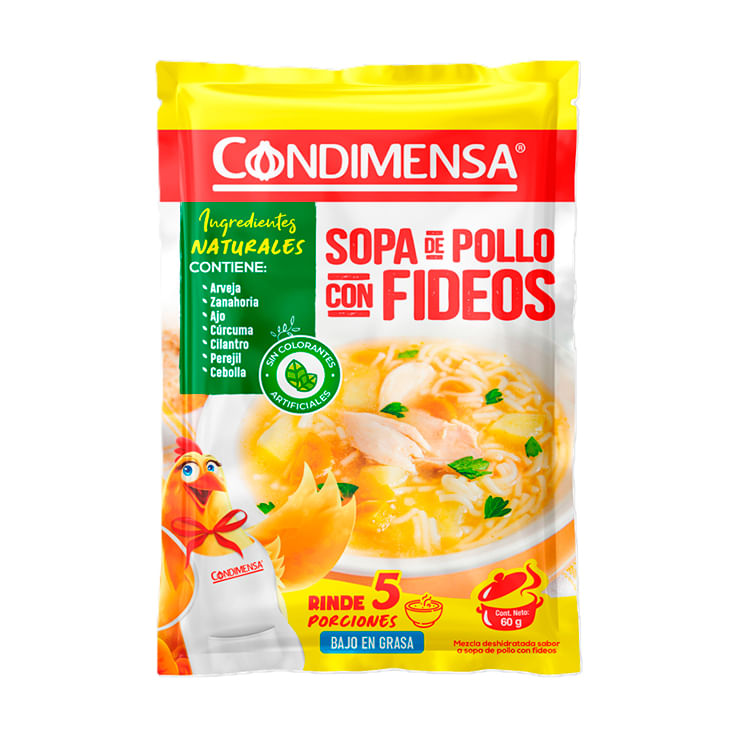 Sopa De Pollo Con Fideos Condimensa 60 Gr