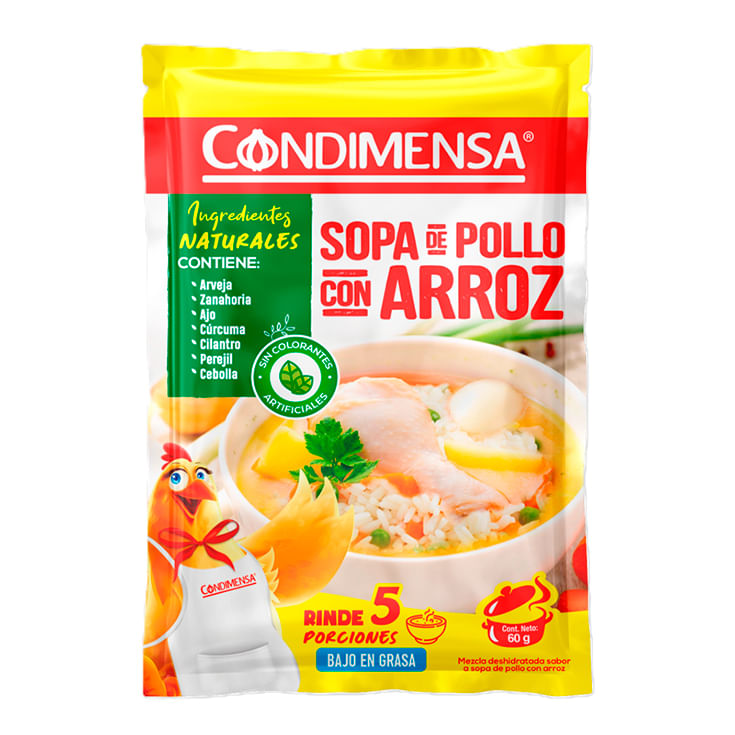 Sopa De Pollo Con Arroz Condimensa 60 Gr