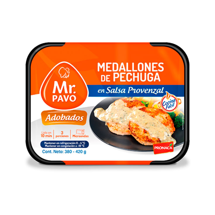 Medallones Con Salsa Provenzal Mr. Pavo 580 - 620 Gr.