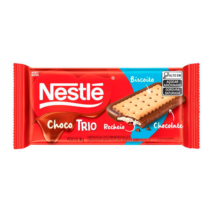Tableta De Chocolate Con Galleta Relleno De Vainilla Nestle 90 gr