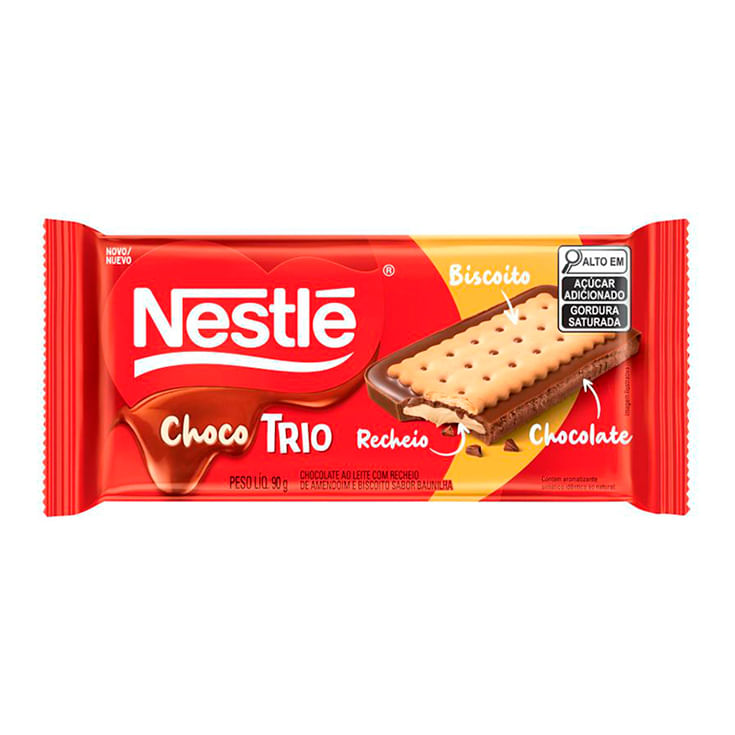 Tableta De Chocolate Con Galleta Y Maní Nestle 90 gr
