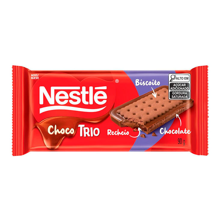 Tableta De Chocolate Con Galleta Relleno De Chocolate Nestle 90 Gr