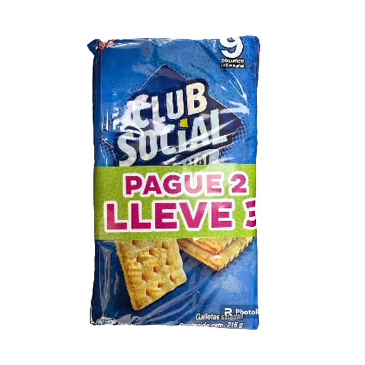 Galleta Original Club Social Paga 2 Lleva 3