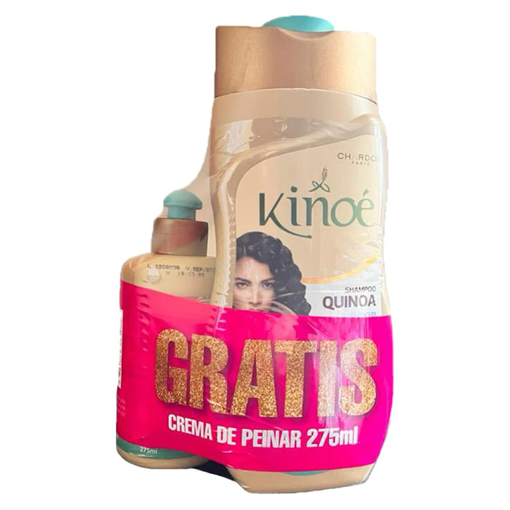 Pack Kinoe Shampo 550Ml+Kinoe Acond 530Ml+ Gratis Crema De Peinar Ondas 275Ml