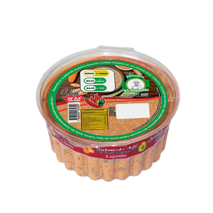 Salsa De Aji Mani Aguacate El Lojanito 250Gr