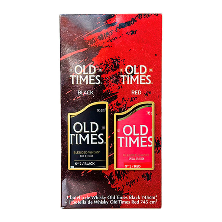 Whisky Black + Red Duopack Old Times 745ml