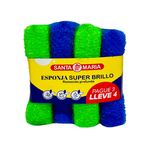 Esponja Super Brillo Santa Maria Pague 3 Lleve 4