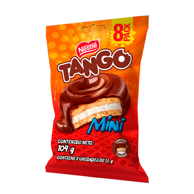 Galleta Recubierta De Chocolate Funda Mini Tango 104gr
