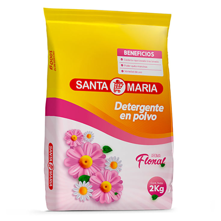 Detergente Polvo Floral Santa Maria 2 Kg.