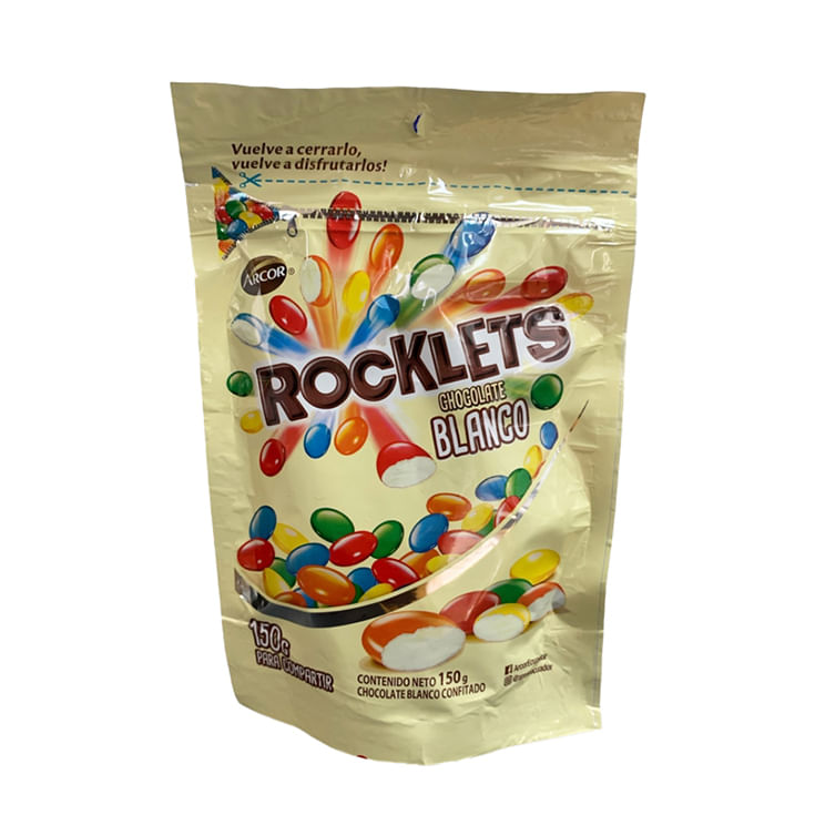 Chocolate Blanco Rocklets Confitado 150 Gr