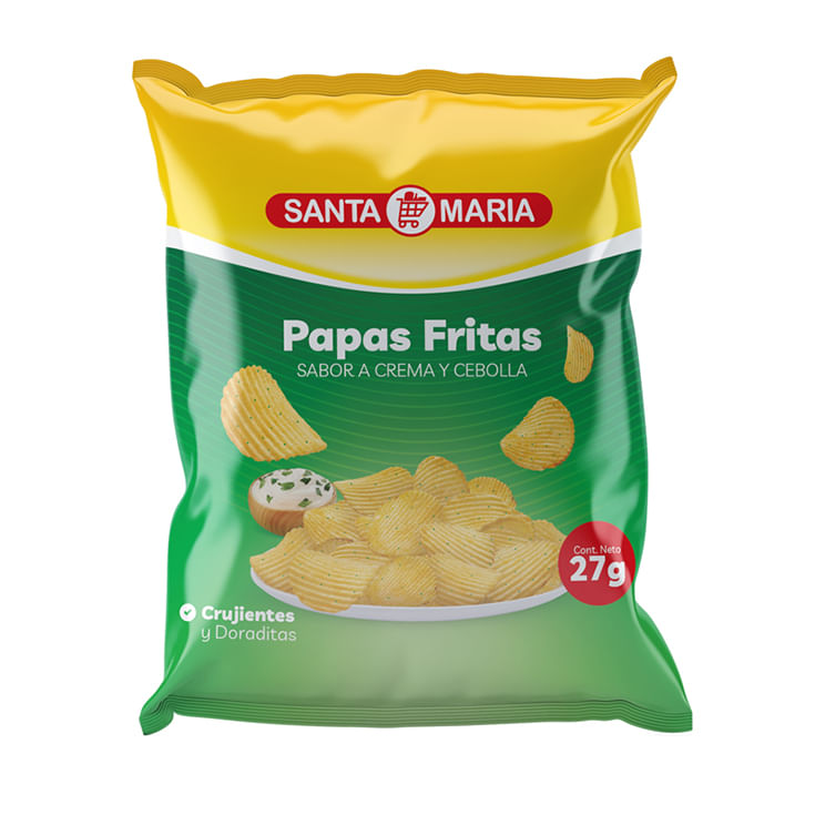 Papas Fritas Ond Crema Cebolla Santa Maria 27 Gramos