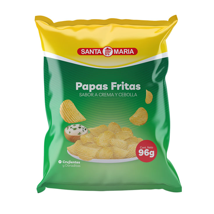 Papas Fritas Ond Crema Cebolla Santa Maria 96 Gramos