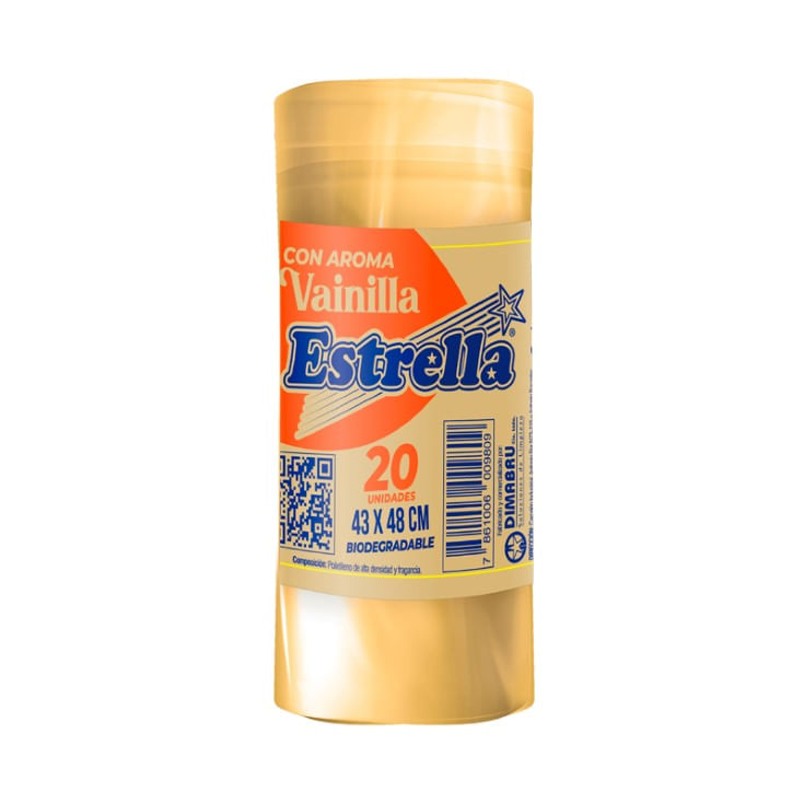 Funda De Basura Estrella Aroma Vainilla 43X48 Cm 20 Un.