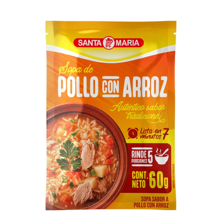 Sopa De Pollo Con Arroz Santa Maria 60 Gr