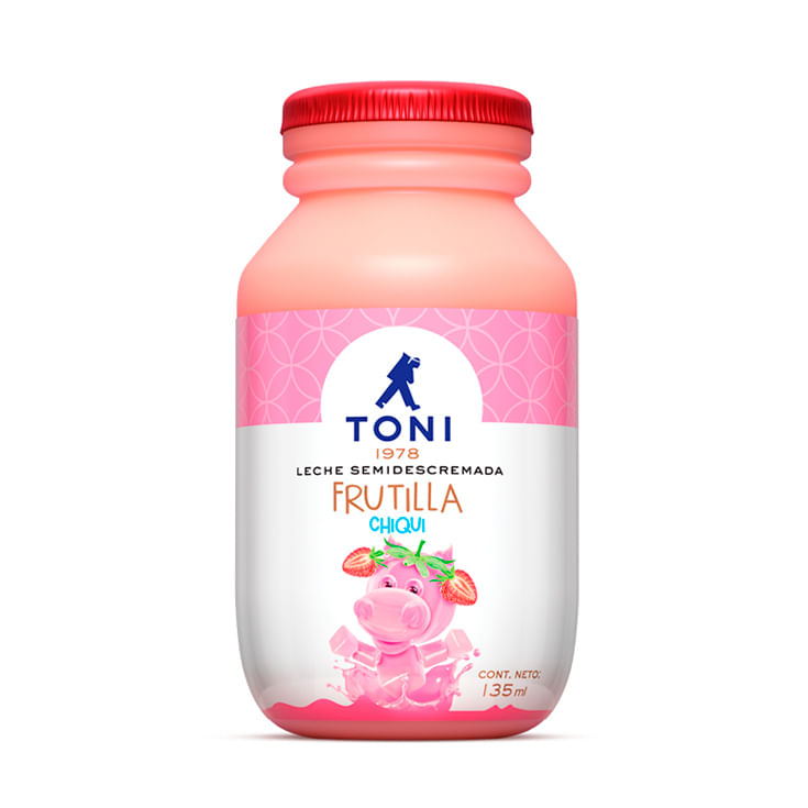 Leche Semidescremada Toni Sabor Frutilla 135Ml