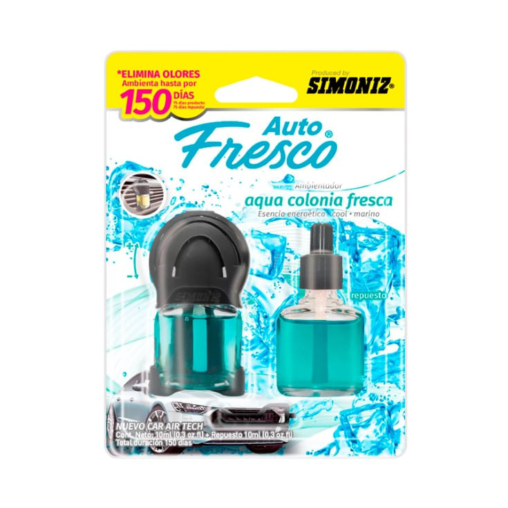 Simoniz Ambiental Auto Fresco Nuevo Car Airtech Aqua 10Ml