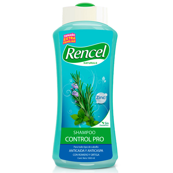Shampoo Control Caspa y Anticaida Rencel Naturals 1L