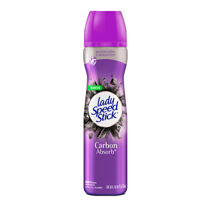 Desodorante Spray Carbon Absorb Lady Speed Stick 91GR