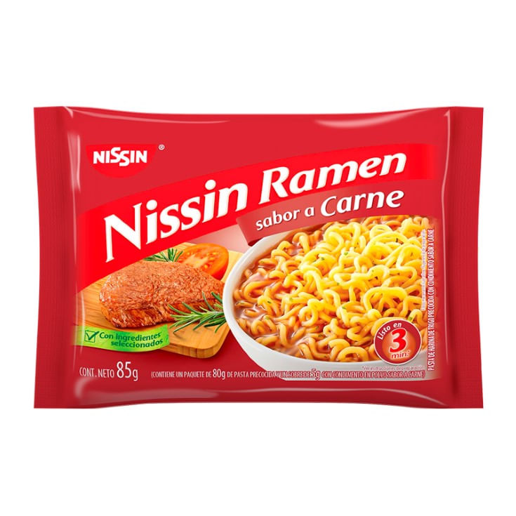 Fideo Instantaneo Ramen sabor a Carne Funda 85GR
