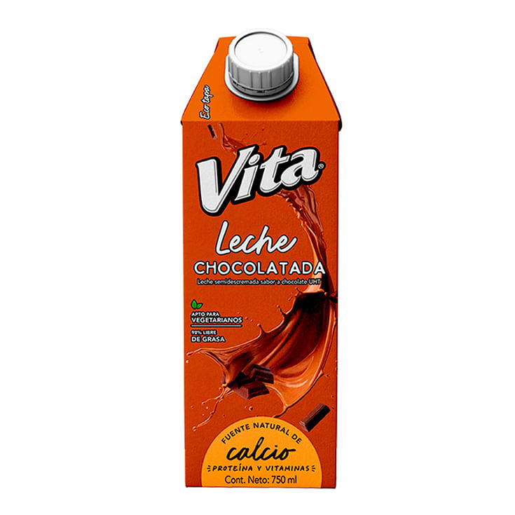 Leche Sabor Chocolate Vita Semidescremada 750Ml.