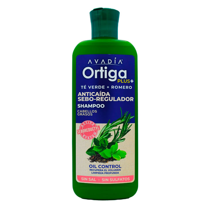 Shampoo Anticaida Seborregulador Trichogen,Ortiga,Te Verde Y Romero Avadia 400Ml