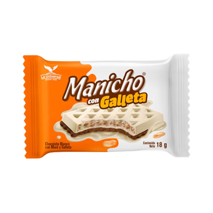 Chocolate Blanco con Galleta Manicho 18GR