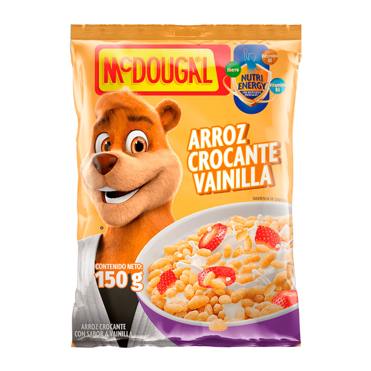 Mc Dougal Cereal Funda Arroz Crocante Vainilla 150 Gr