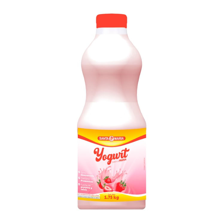 Yogurt Bebible Sabor Fresa Santa María 1.75Kg