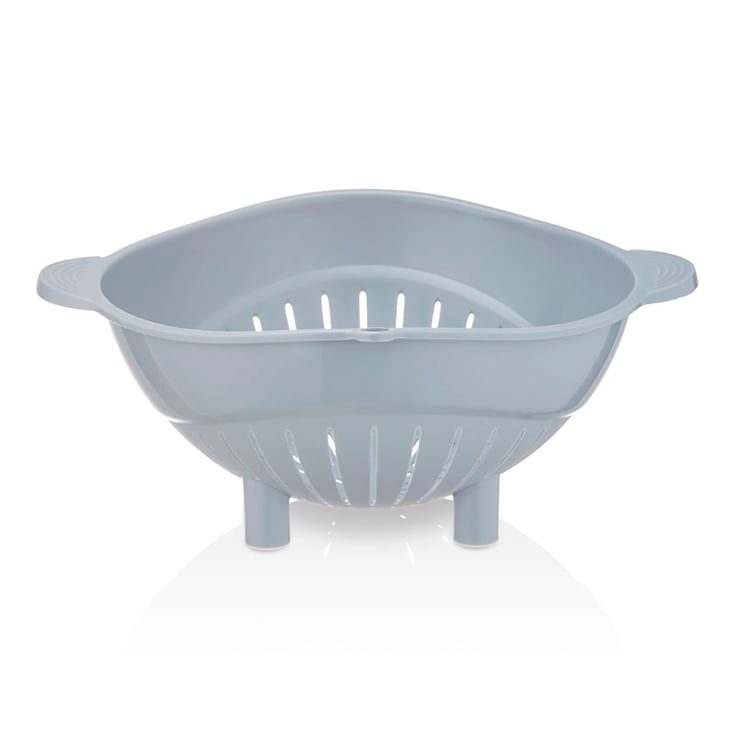 Colador De Pedestal Plastico Gris Colourful Serie
