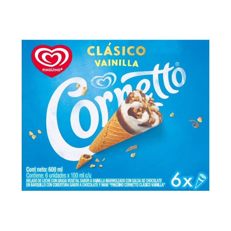 Helado Clasico Cornetto 6Pack