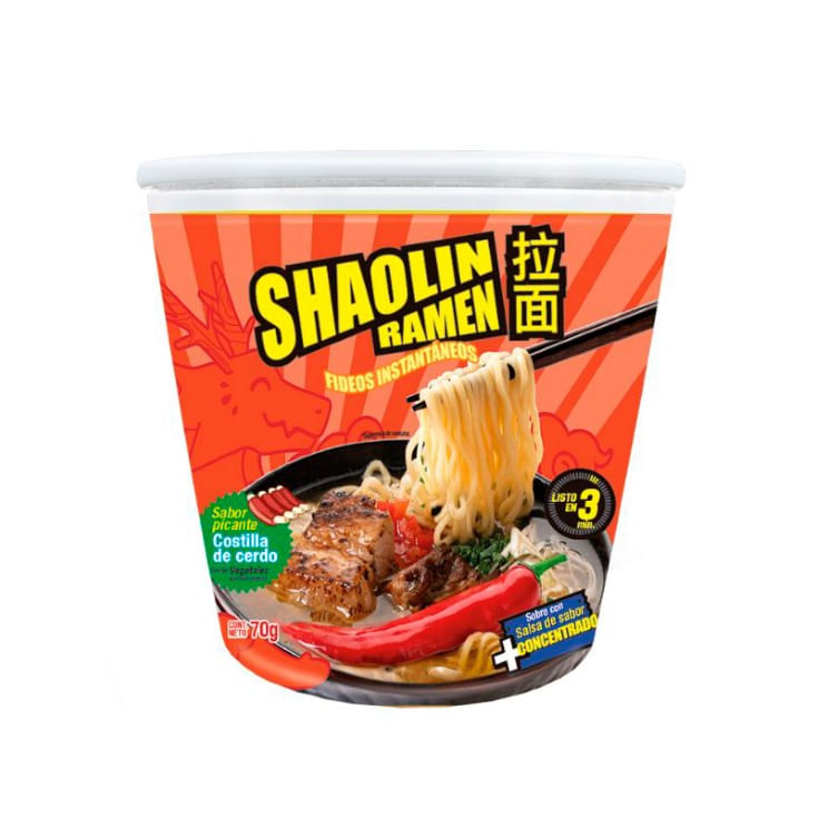 Ramen Costilla De Cerdo Shaolin 70 Gr.