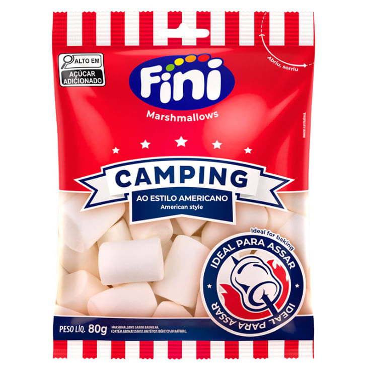 Marshmallows Sabor a Vainilla Camping Fini 80GR