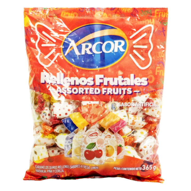 Caramelos Rellenos Sabores Frutales Arcor 365GR
