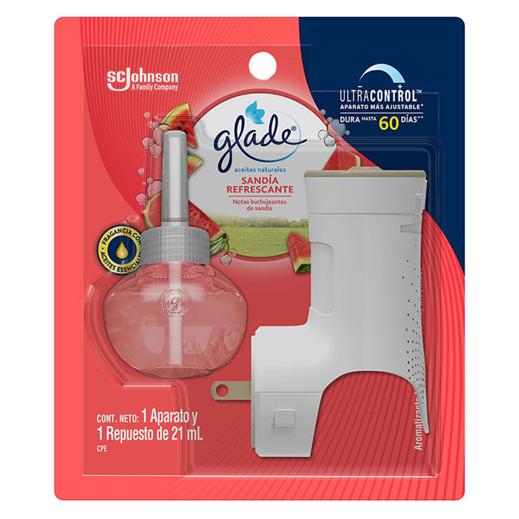 Aromatizante Aceite Glade & Repuesto Sandia Refrescante 21Ml