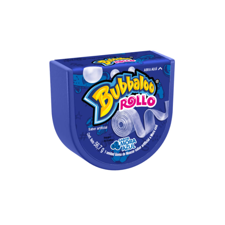 Goma De Mascar En Rollo Mora Azul Bubbaloo 56.7GR