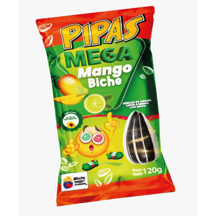Pepas Semillas De Girasol Mega Mango Biche E 120GR
