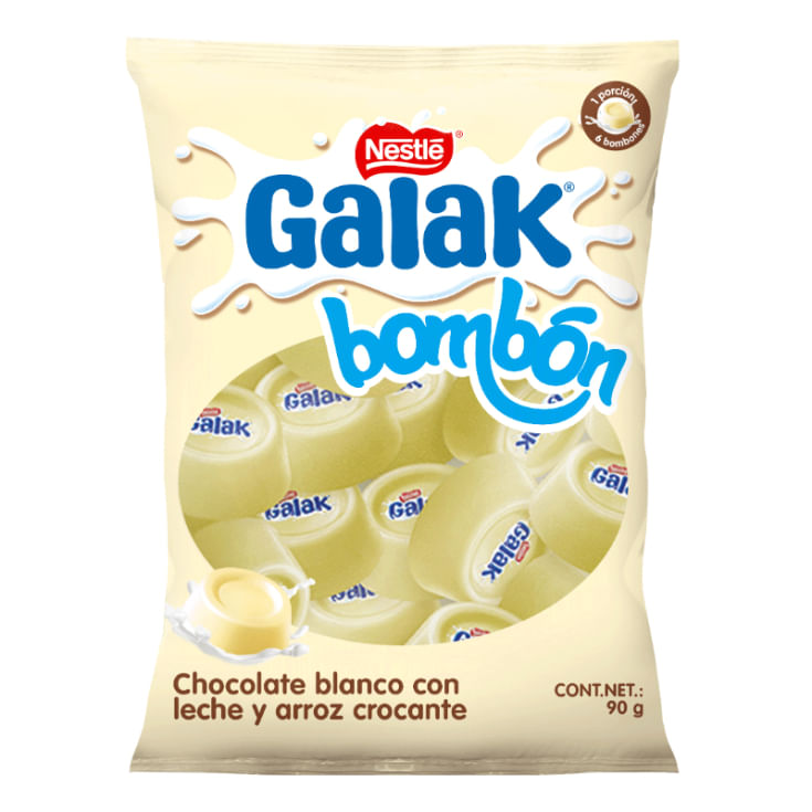 Chocolate Blanco Bombon Funda Galak 90GR