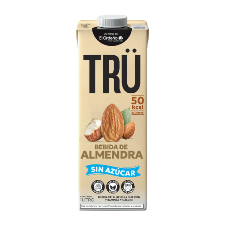 Bebida Almendra Sin Azucar Tru 1LT