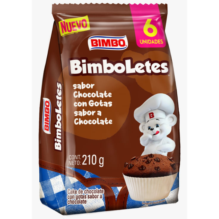 Cake Sabor A Chocolate Con Chispas De Chocolate Bimbo Bimboletes 210GR