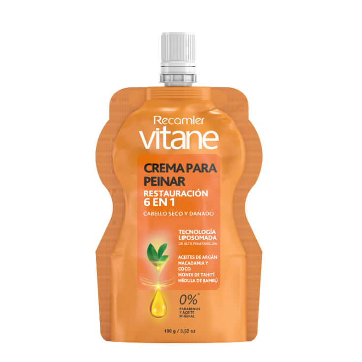 Crema Para Peinar Restauración 6En1 Doypack Vitane 100ML