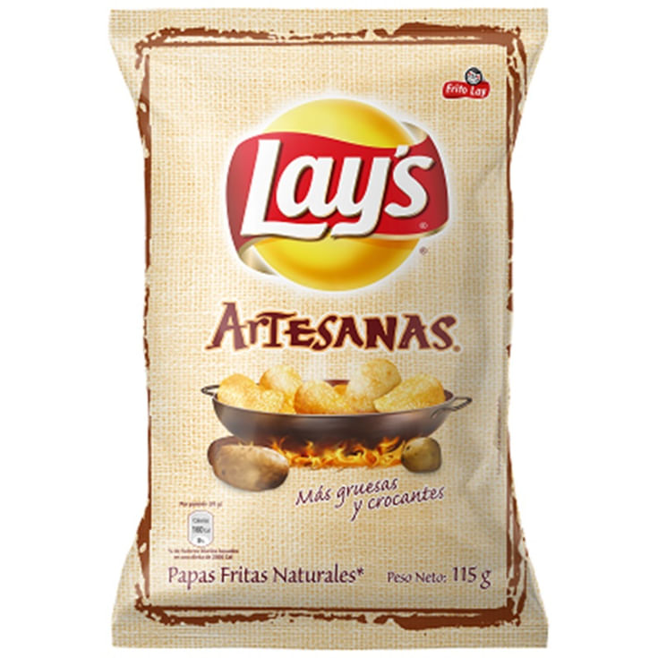 Papa Artesanal Natural Lays 115GR