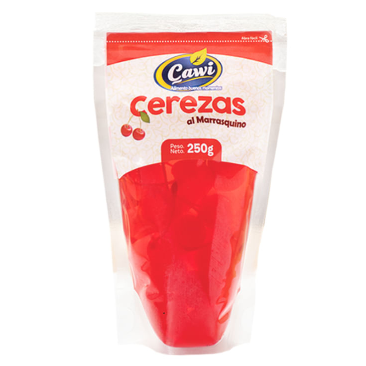 Cerezas Rojas Al Marrasquino Cawi 250 Gr.