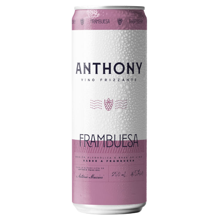 Vino Sabor Frambuesa Lata Anthony 250ML