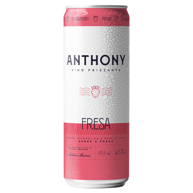 Vino Sabor Fresa Lata Anthony 250ML