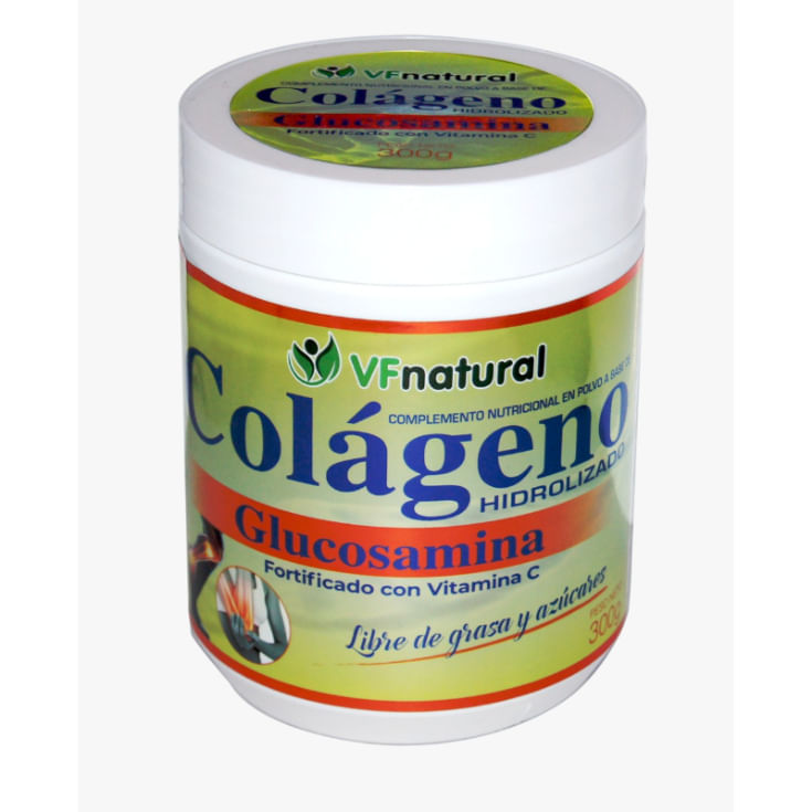 Colágeno Hidrolizado Con Glucosamina Y Vitamina C Vf Natural 300GR