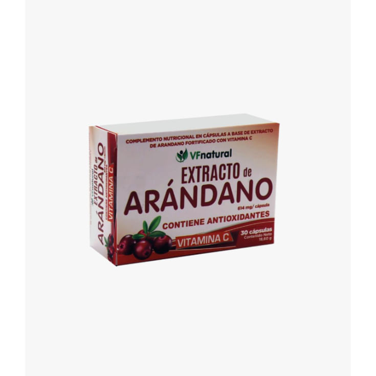 Complemento Nutricional Extracto De Arandano Vf Natural 30 Capsulas